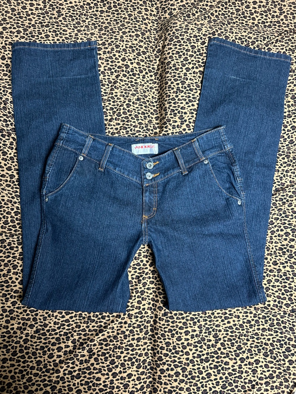 ANDREA FENZI Dark Blue Boot Cut flared Jeans